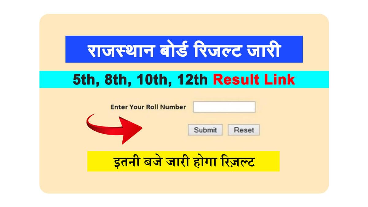 RBSE 5th 8th 10th 12th Result 2030