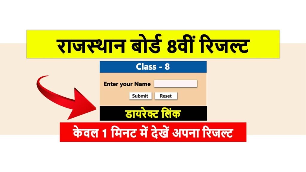 RBSE 8th Class Result Rajasthan Board